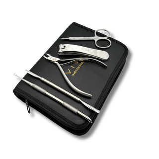 Silver Manicure Nail Tool Kit - 5 Pieces