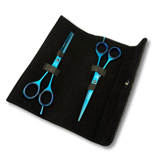 Haircut & Thinning Scissors Set - Blue