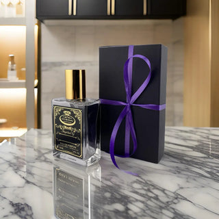 Intense dark leather scent perfume spray