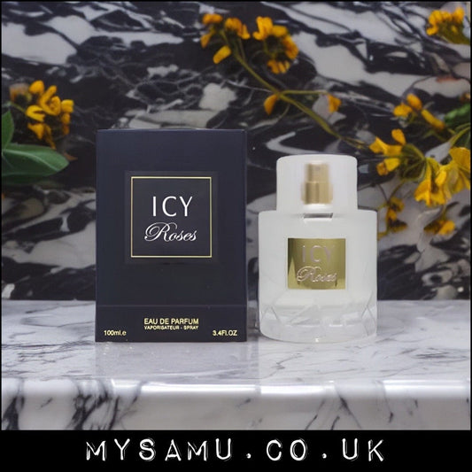 mysamu.co.uk ARABIC PERFUME ICY Roses Unisex Perfumes 100ml EDP By Fragrance World