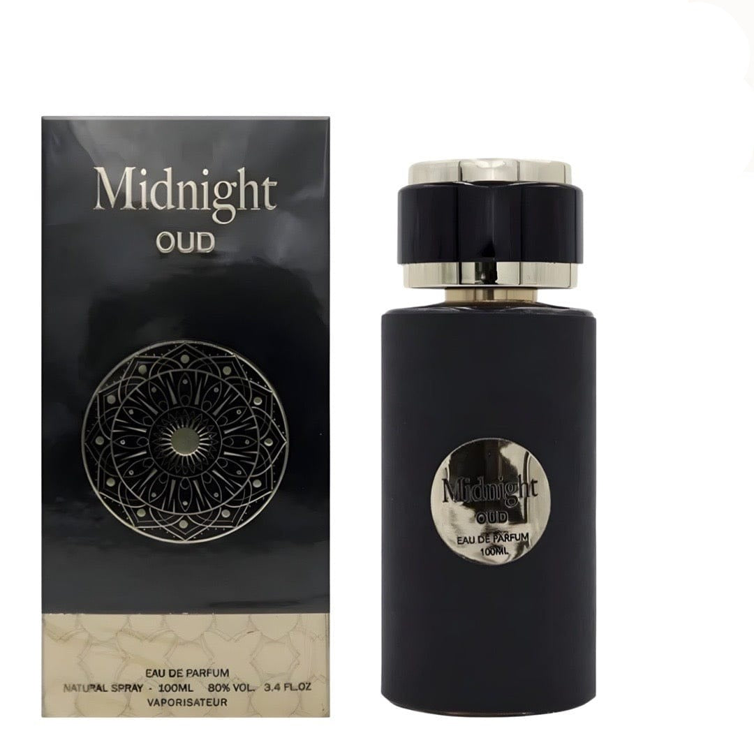 mysamu.co.uk ARABIC PERFUME Midnight oud 100 ml Eau de Perfume by Fragrance World Unisex Perfume