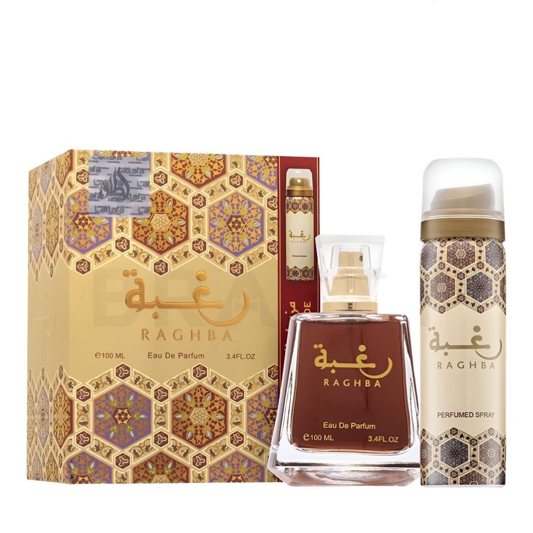 ARABIC PERFUME Raghba 100ml EDP by Lattafa Arabian Fragrance Perfume Spray with Free Deodorant