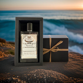 Rich golden amber and precious wood unisex edp bottle
